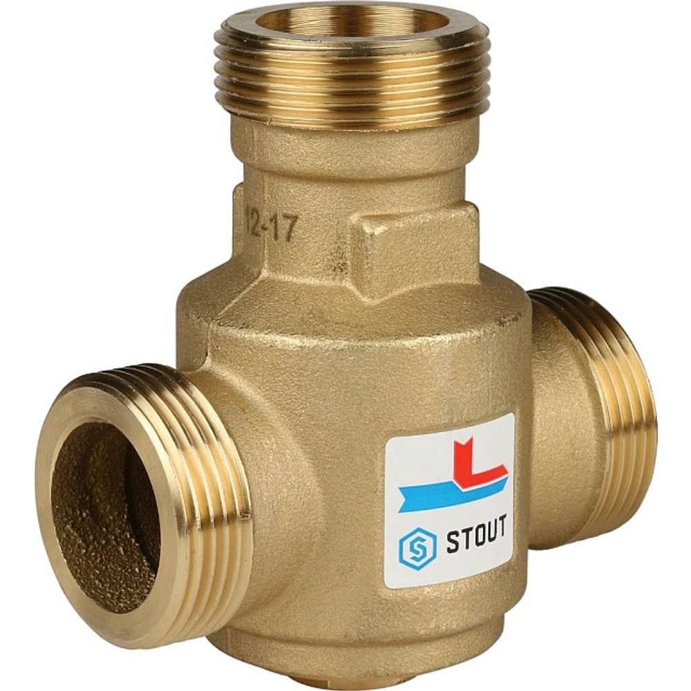 Клапан термостатический смесительный STOUT - 1"1/4 (НР, 60°C)