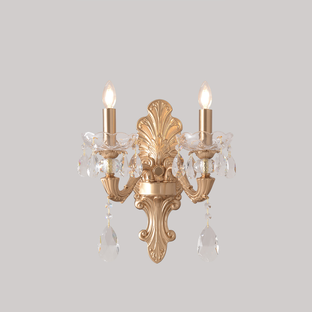 Настенный светильник Crystal Lux ELIZABETH AP2 BRASS