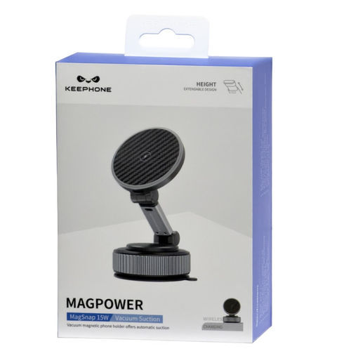 Держатель в автомобиль на торпеду Keephone Magpower черный