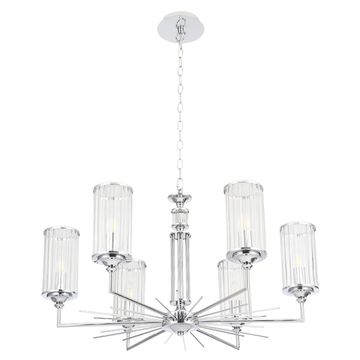 Подвесная  люстра E14 Gloria SP6 Chrome хром Crystal Lux