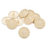 Пуговицы металл на ножке 28L=18 мм, Gold (золотой), 10 шт, MP06