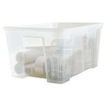 Контейнер с крышкой IKEA SAMLA (САМЛА), Прозрачный, 57x39x28 см, 45 л