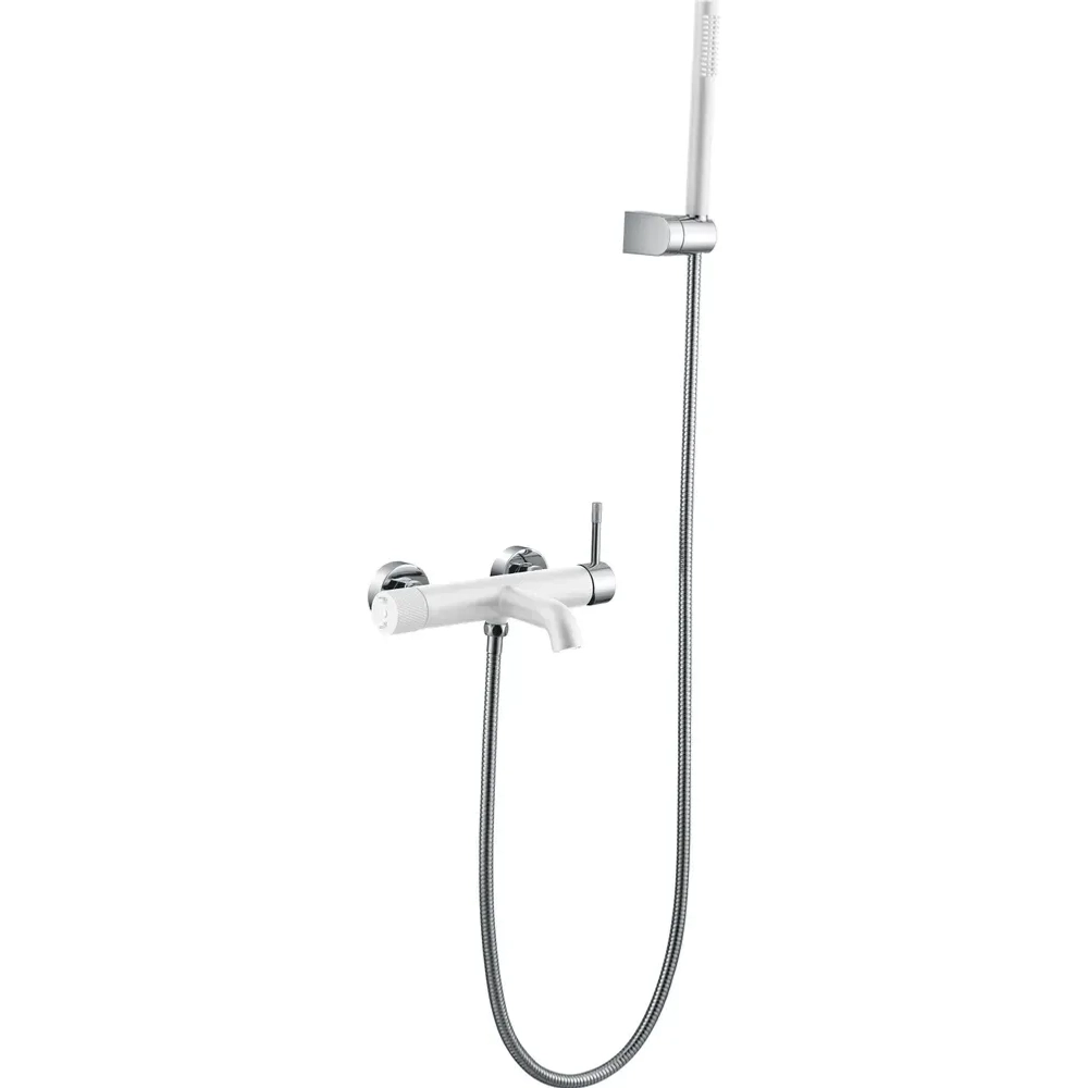 Смеситель для ванны с душем Boheme Uno 463-WCR white chrome