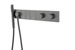 Смеситель ZODIAC THERMO с ручным душем GUN METAL