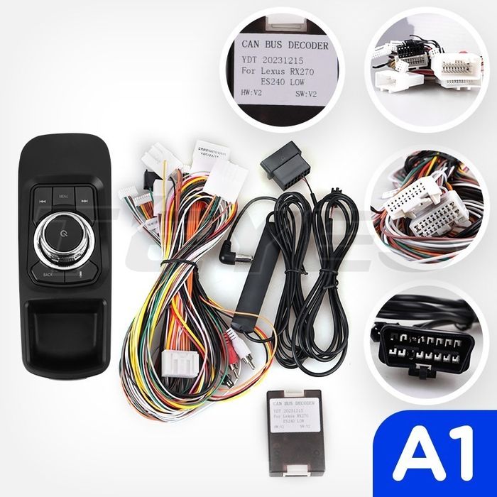 Магнитола для Lexus RX270, RX350 AL10 2009-2013 (ШГУ монохром, джойстик в комплекте, рамка тип 2) - FarCar BM9-2K-9634F2A монитор 9.5" 2K QLED на Android 14, Быстрая, CarPlay, 4G SIM-слот