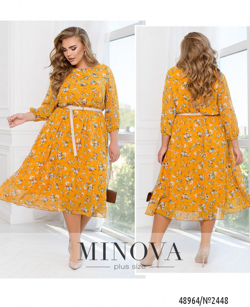 Платье 2448-желтый Minova Платье 2448-желтый Minova
