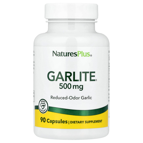 NaturesPlus, Garlite®, 500 мг, 90 капсул