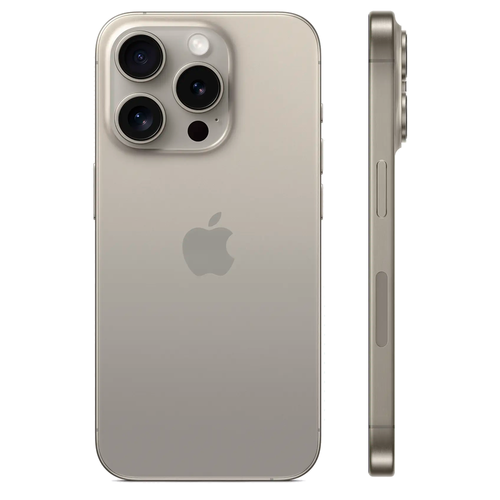 Смартфон Apple iPhone 15 Pro 128GB Dual Sim, Natural Titanium (Серый)