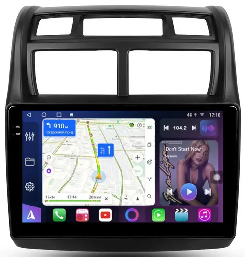 Магнитола для KIA Sportage 2 2008-2010 - FarCar S500-TS10 монитор 9.5" QLED на Android 14, Быстрая, CarPlay, 4G SIM-слот