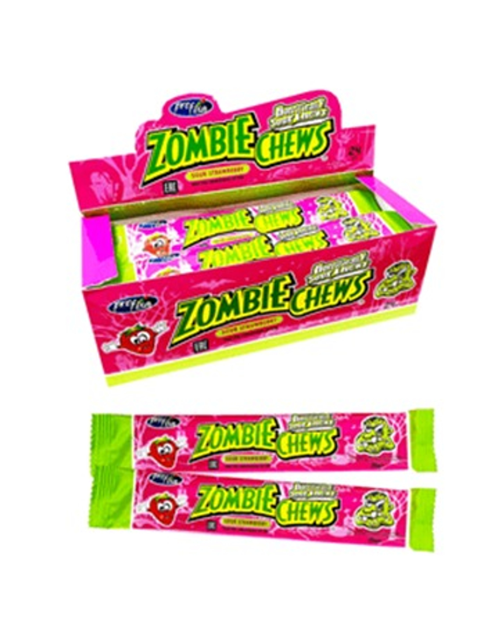 Жев.конфета Zombi chews sour strawberry 24шт*20г  (Пакестан)