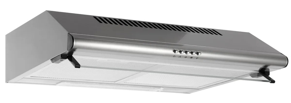 Вытяжка MACBI MP 50 MB Inox 50 см подвесн нерж плоск стекло кнопка 450м3 обр клапан заглуш