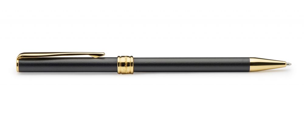 Ручка шариковая Aurora Magellano черная с позолотой (AU-A32) 4