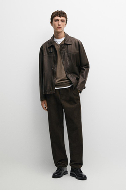 Massimo Dutti Вельветовые брюки-джоггеры, коричневый