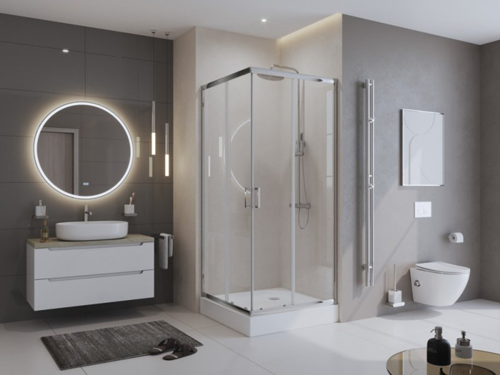 Душевой уголок BelBagno UNO-195 90x90 см UNO-195-A-2-90-C-Cr