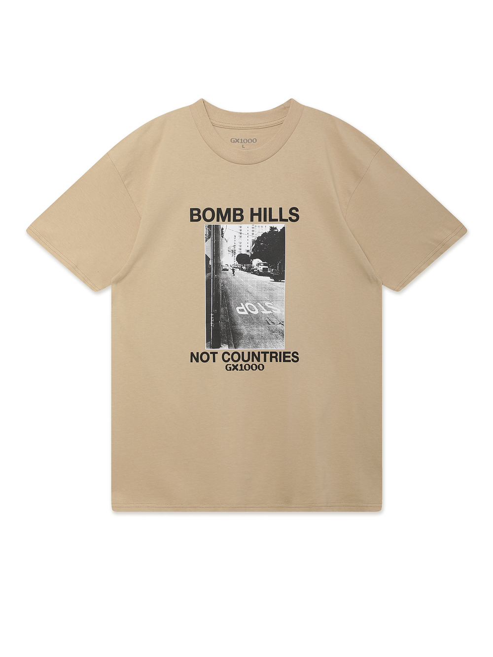 Футболка Кор. Рукав Bomb Hills Not Countries Tee - Sand W/ Black