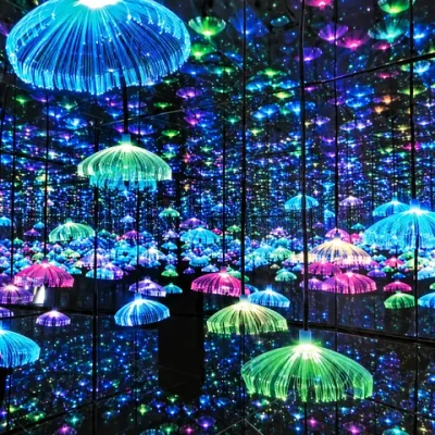Тематический зеркальный лабиринт с LED-подсветкой, 50–300 м²