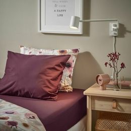 Простыня на резинке IKEA ULLVIDE (УЛЛЬВИДЕ), Бордовый, 180х200 см