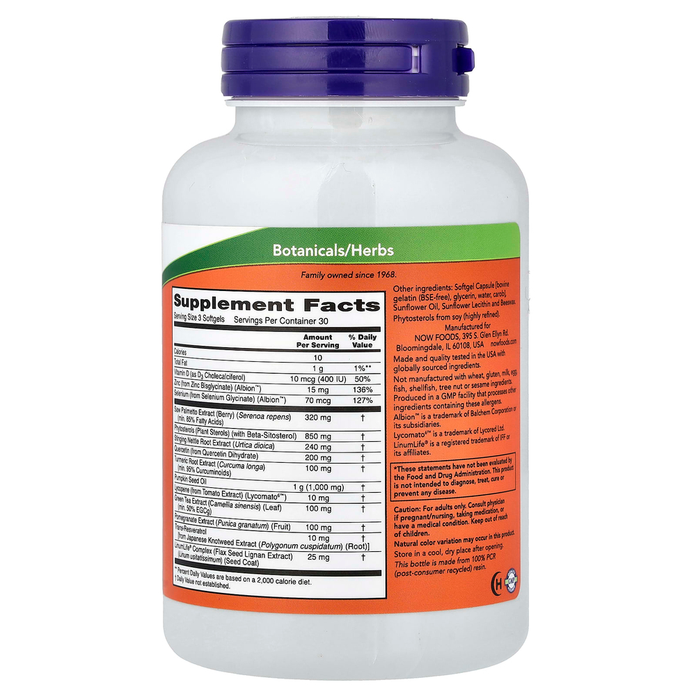 NOW Foods, Clinical Strength, добавка для здоровья предстательной железы, 90 капсул