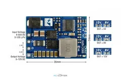 Стабилизатор напряжения Matek BEC12S-PRO 9-55V to 5V/8V/12V-5A