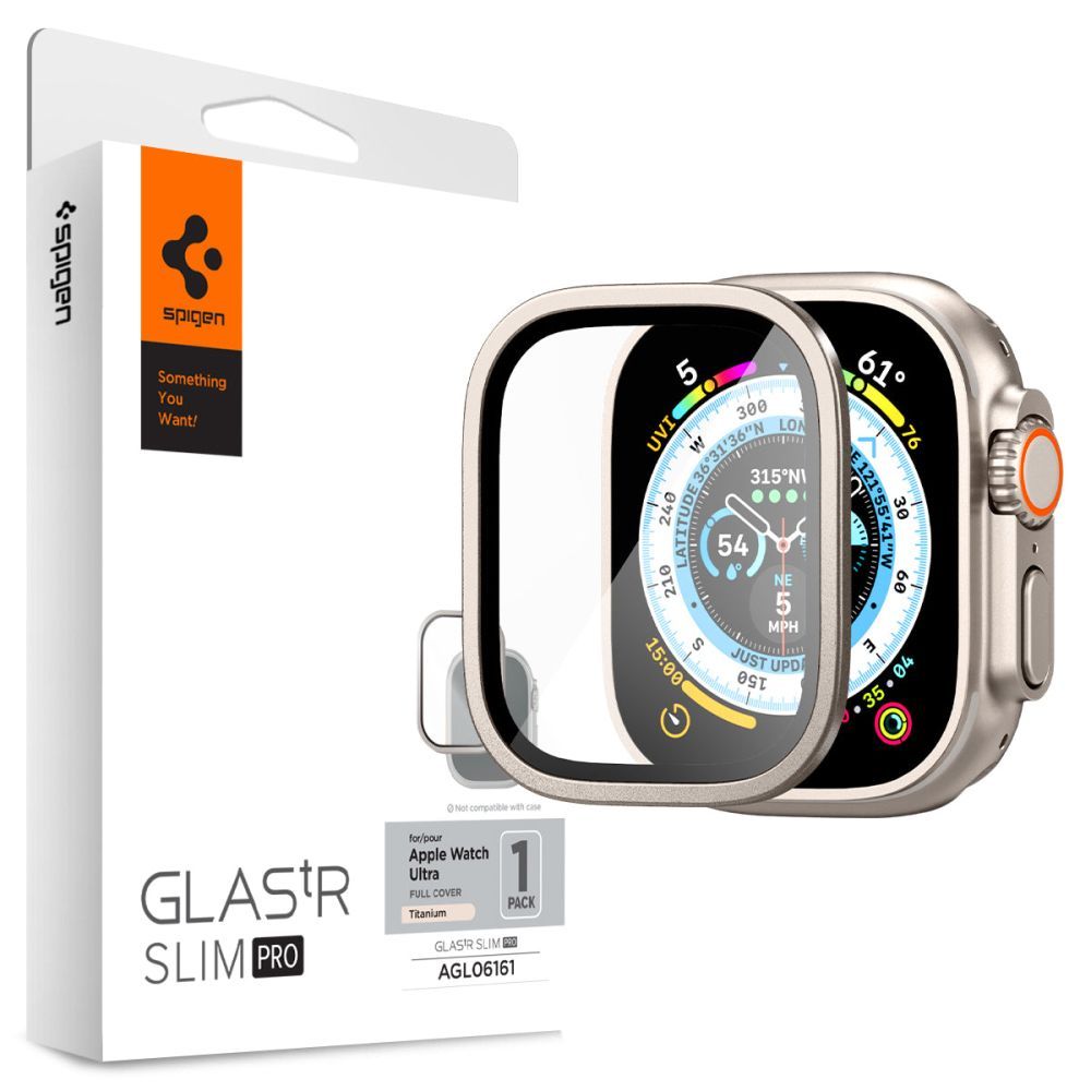 Защитное стекло Spigen Glas.tR Slim Pro для Apple Watch Ultra 49 мм Titanium