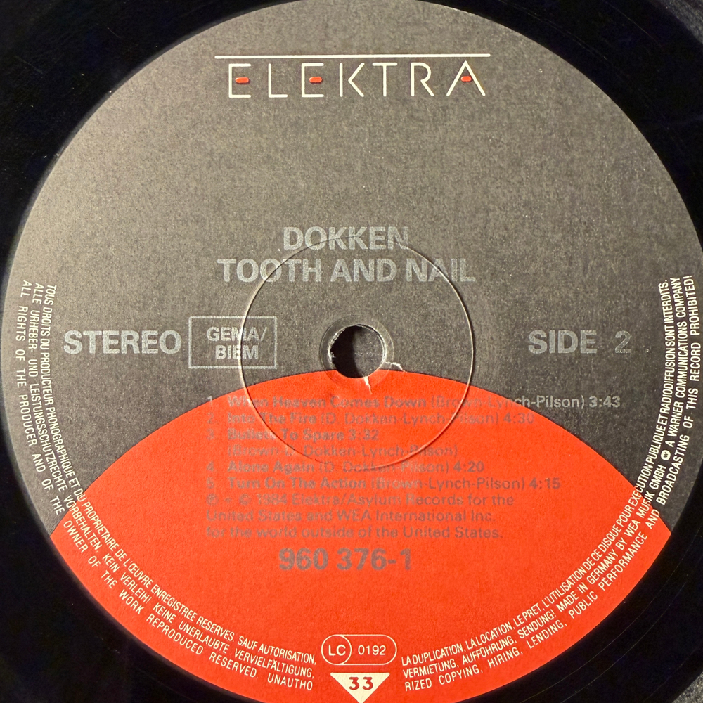 Dokken – Tooth And Nail (Германия 1984г.) Т