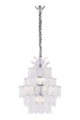 Люстра подвесная NewRgy 8775/12CR CHROME+WHITE, 12×40 Вт, хромированная и белая