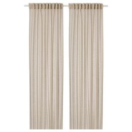 Комплект штор IKEA HALLEBRACKA (ХАЛЛЕБРАКА), Бежевый, 145x250 см, 2 шт