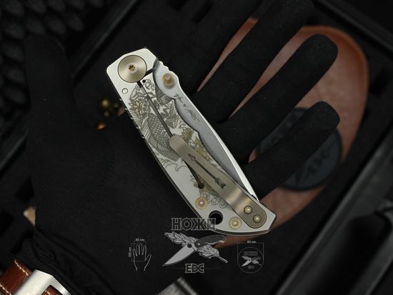 Складной нож Spartan Blades Hersey Folder "KOI"  SB/SF5KOI c клинком из стали CPM-S45VN, рукоять титан
