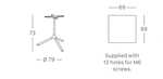 Стол ламинированный обеденный Scab Design Tripe Maxi, терракотовый, антрацит