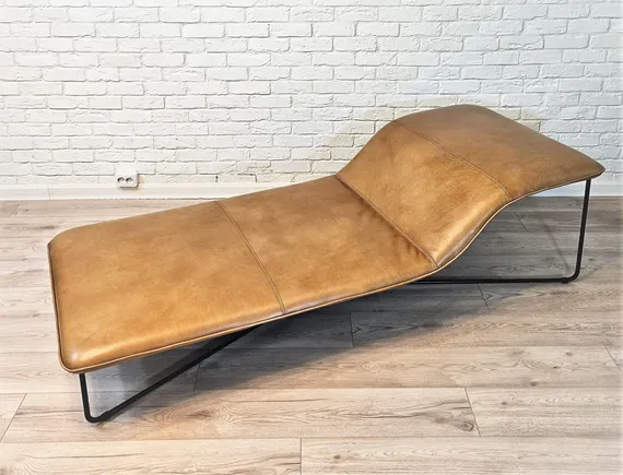 Кресло-кушетка Clivio Daybed, коричневая кожа