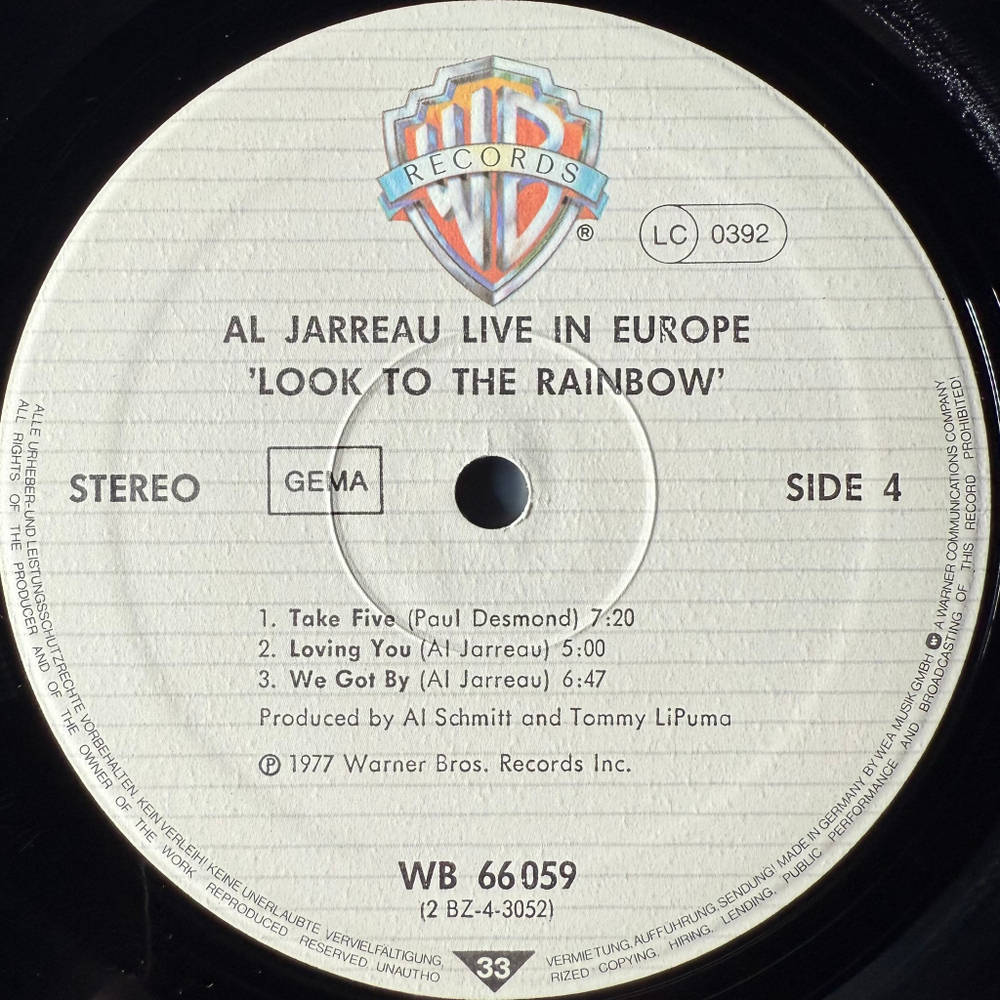 Al Jarreau – Look To The Rainbow - Live In Europe (Германия)