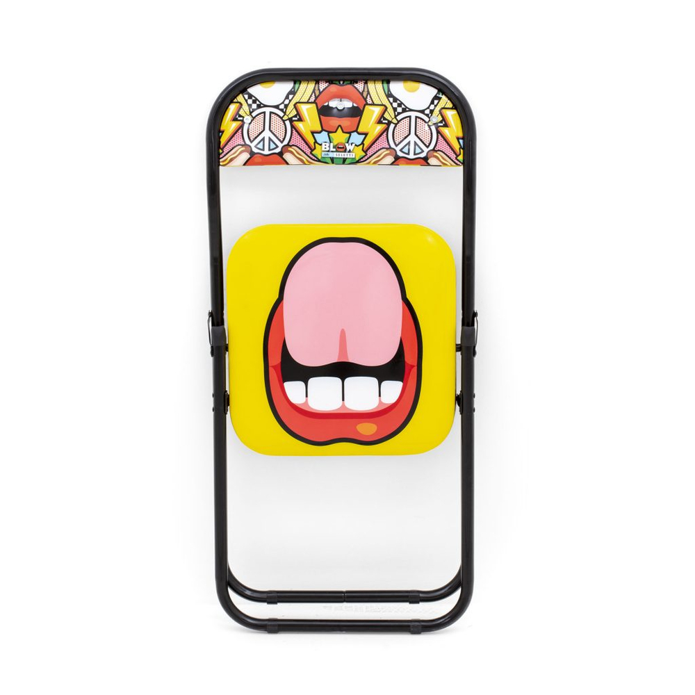 Складной стул Seletti Tongue, желтый