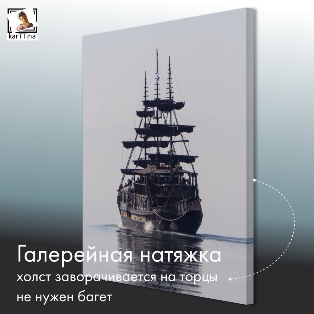 "Лодка рыбака, корабль викинга и флагман", 150 см х 70 см