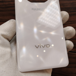 Крышка для Vivo X100S оригинальная без стекла камеры (заднее стекло) цвет: Белый