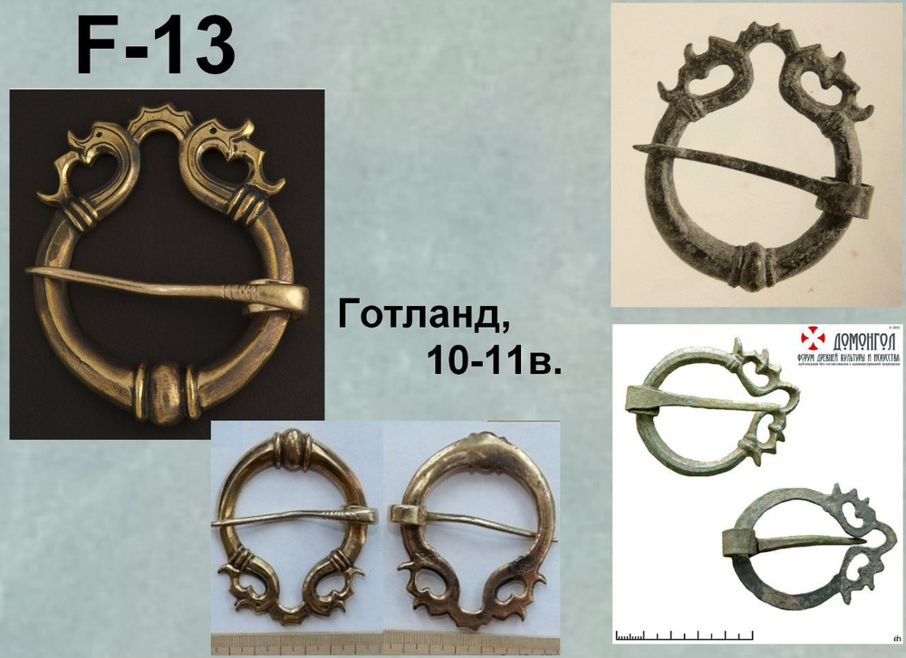 Фибула. Готланд 11-12 в. (замкнутая)