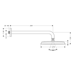 Верхний душ потолочный Hansgrohe Raindance Classic 240 Air 27424000