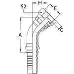 Фитинг DN 10 DK (Г) 20x1.5 (45) (накидная гайка)