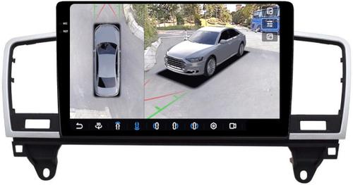Магнитола для Mercedes-Benz ML W166, GL X166 2011-2015 (рамка 9) - FarCar BX1241M-360 монитор 9.5" 2K QLED на Android 13, Быстрая, CarPlay, 4G SIM-слот, 4 камеры в комплекте