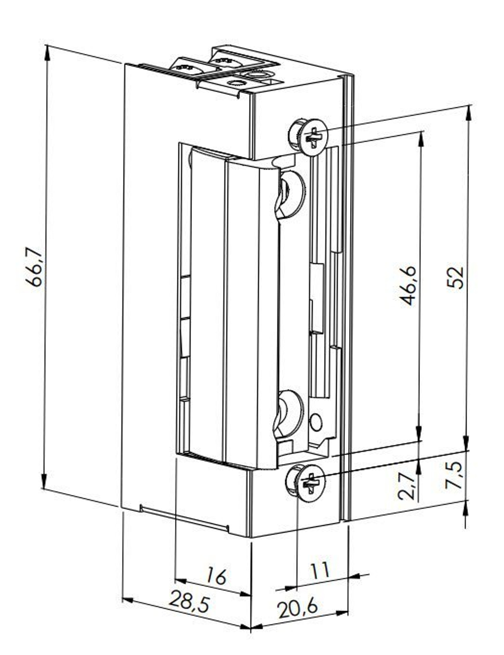 ST-SL351NO Защелка электромеханическая Smartec