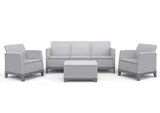 Keter Комплект мебели Сканди Форма (Scandi Forma set with 3 seater sofa and storage box jute table Ash grey & Storm Grey) св.серый — фото 1