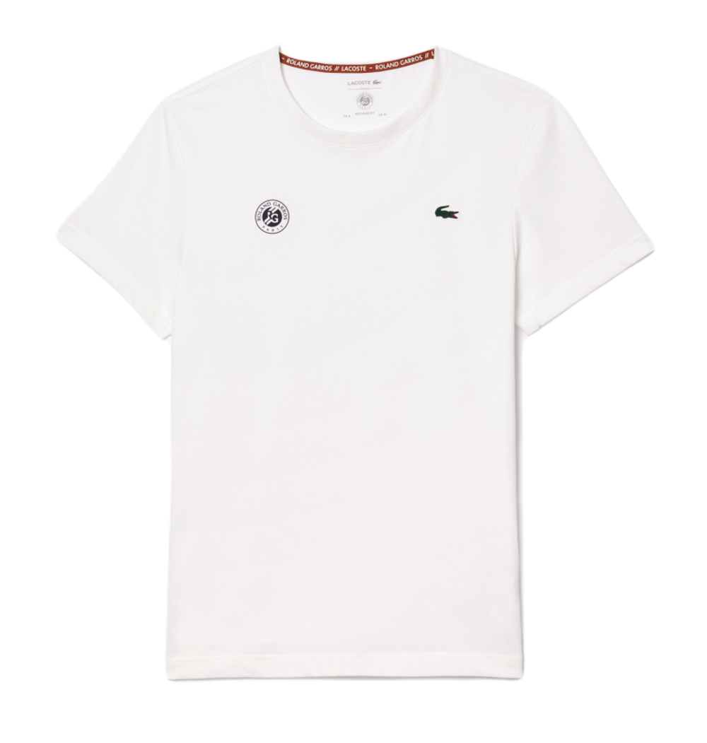 Теннисная футболка Lacoste Ultra-Dry Sport Roland Garros Edition - white
