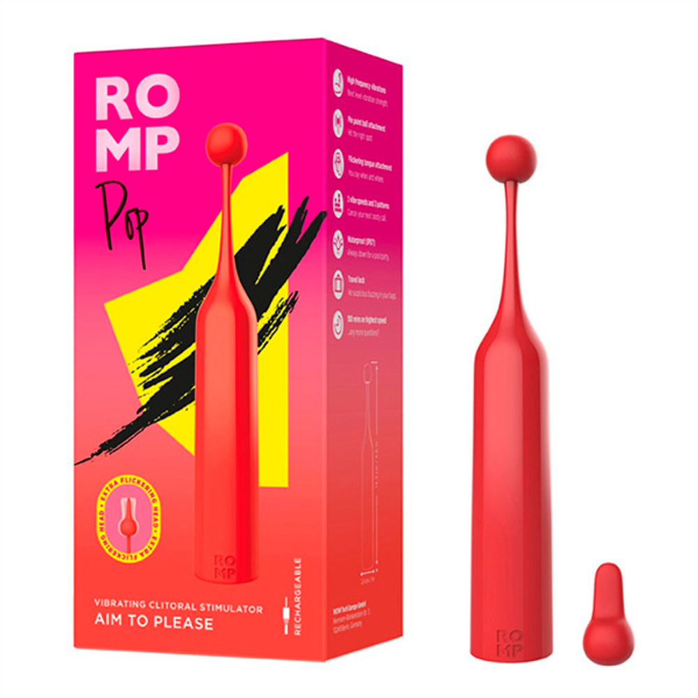 Красный клиторальный стимулятор Romp Pop Clitoral Stimulator RPPT1SG7