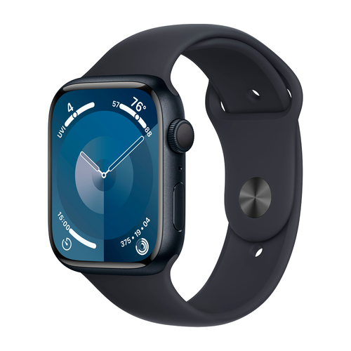 Умные часы Apple Watch Series 9 GPS, 45mm, Aluminium Case with Sport Band S/M, Midnight (Тёмная ночь)