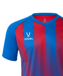 Футболка игровая Jogel Camp Striped Jersey, красный R2/синий Z2