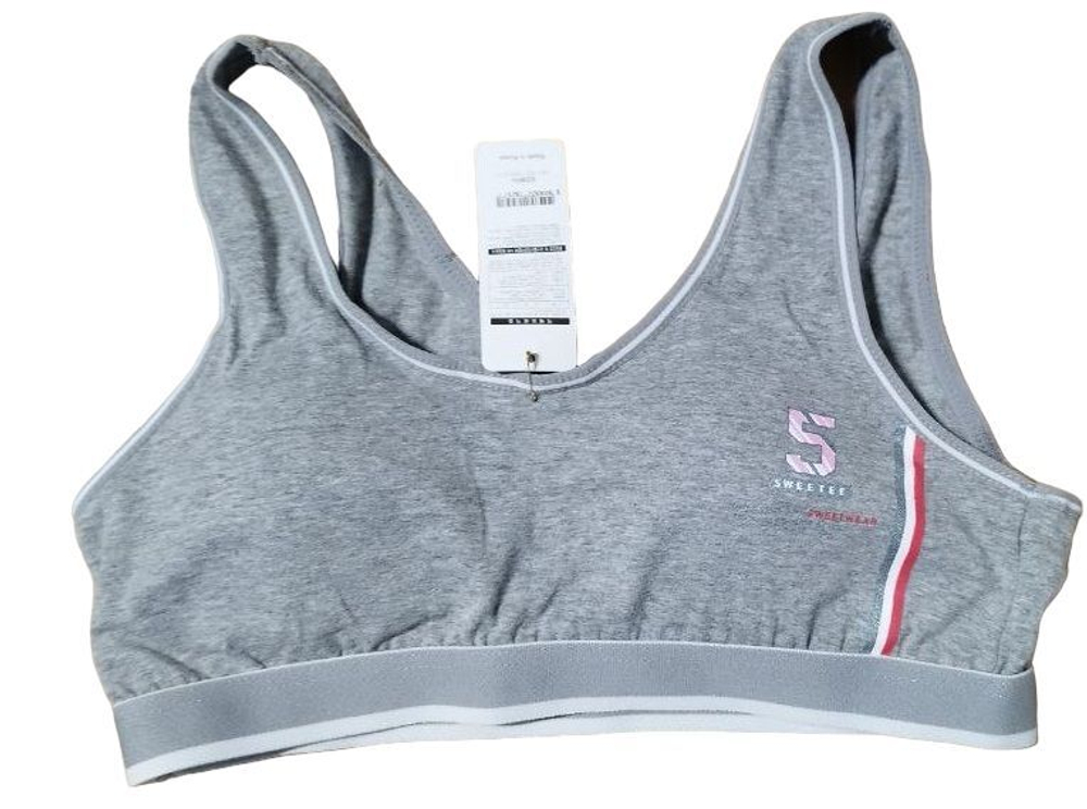 Спортивный топ Sports Bra из хлопка (Размер: L) (Цвет: белый)