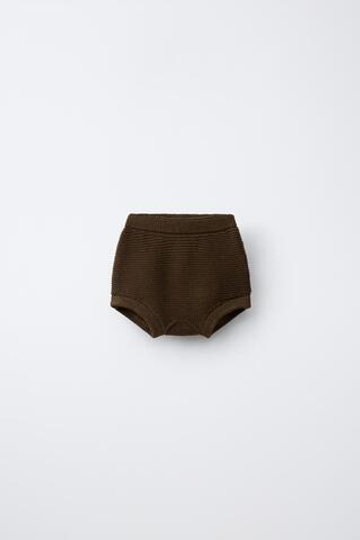 ZARA ТРИКОТАЖНЫЕ ТРУСЫ, КОРИЧНЕВЫЙ