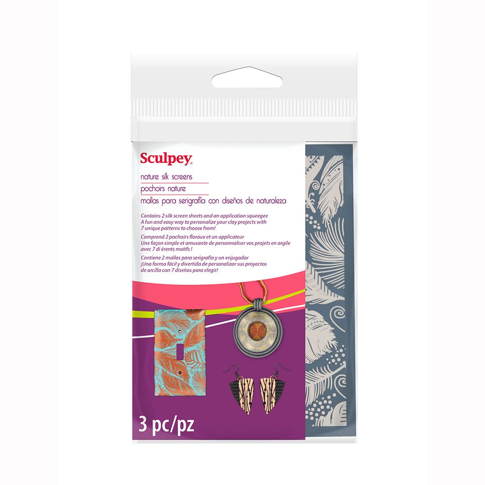 Трафареты Sculpey Silk Screen Set AS, 2001 Nature, Sculpey AS