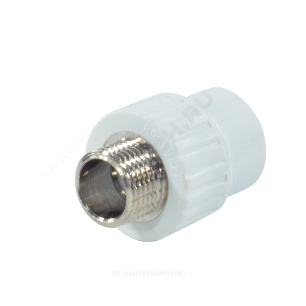 Муфта PP-R комбинированная белая Дн 20х1/2" НР RTP (РосТурПласт) 10662