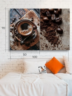 Картина Свежемолотый аромат модульная 50x70см 2шт.