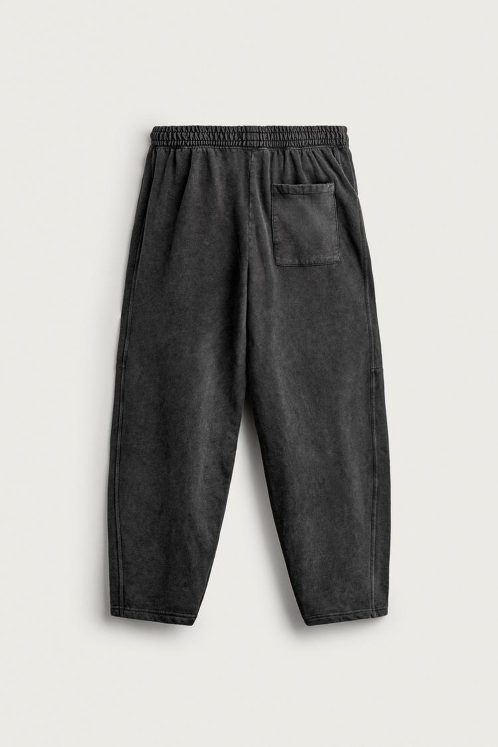 ZARA БАЗОВЫЕ БРЮКИ-ДЖОГГЕРЫ BALLOON FIT, ТЕМНЫЙ АНТРАЦИТ